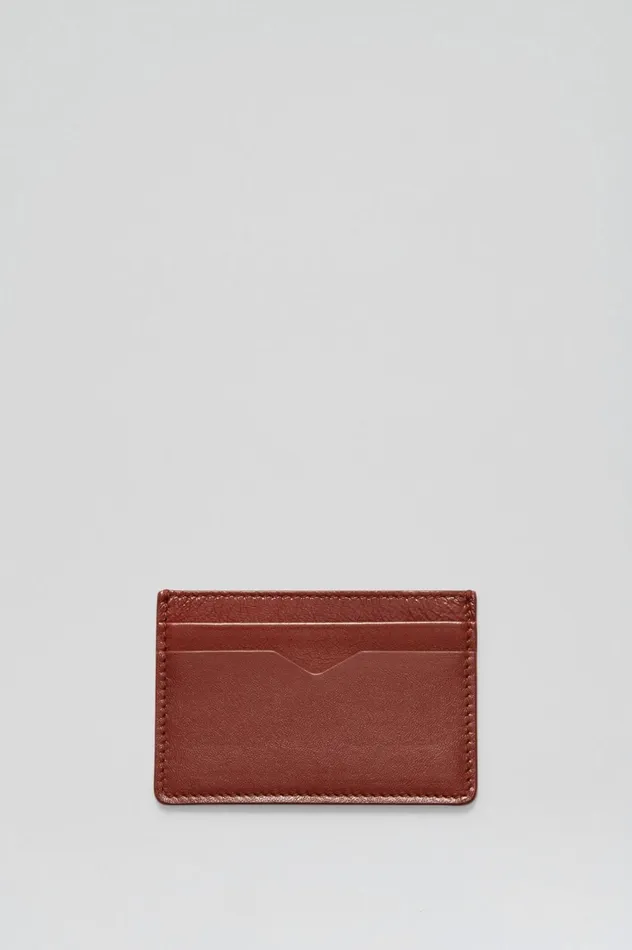 Women Scanlan Theodore Bags FLAT CARD HOLDER Cognac