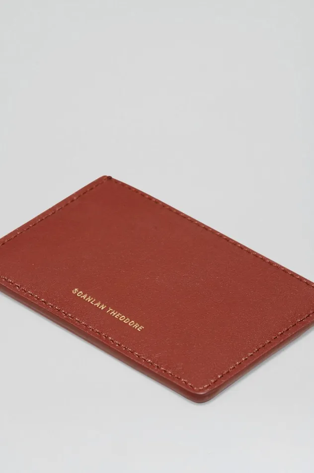 Women Scanlan Theodore Bags FLAT CARD HOLDER Cognac Women Scanlan Theodore Bags FLAT CARD HOLDER Cognac