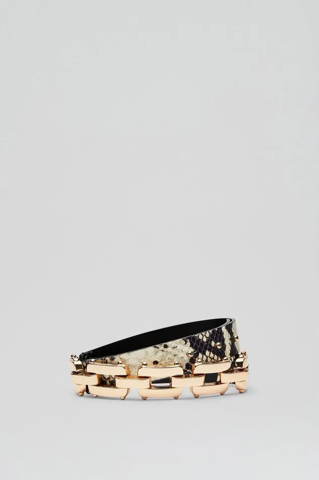 Women Scanlan Theodore Belts GOLD TRIM BELT 25 Stone Women Scanlan Theodore Belts GOLD TRIM BELT 25 Stone