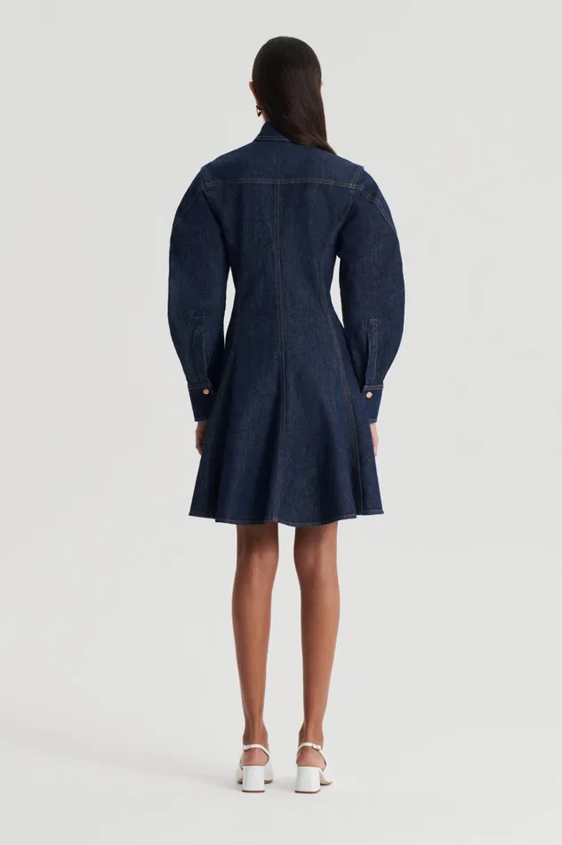 Women Scanlan Theodore Denim DENIM MINI DRESS Indigob Women Scanlan Theodore Denim DENIM MINI DRESS Indigob