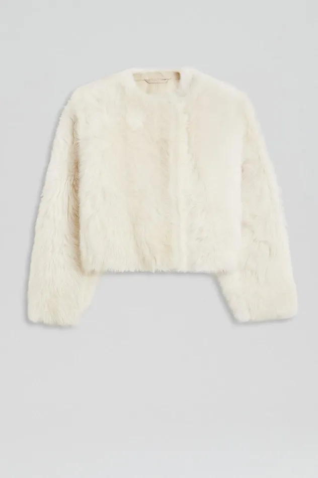 Women Scanlan Theodore Denim TOSCANA COCOON JACKET Creme