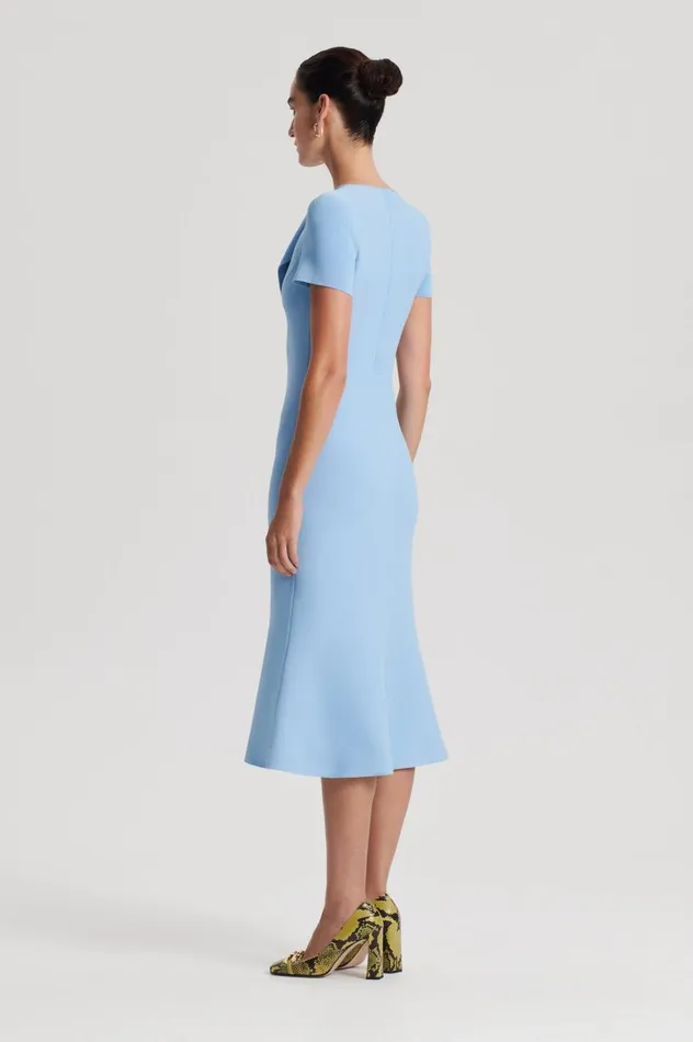 Women Scanlan Theodore Dresses CREPE KNIT CRAVAT DRESS Riviera Women Scanlan Theodore Dresses CREPE KNIT CRAVAT DRESS Riviera