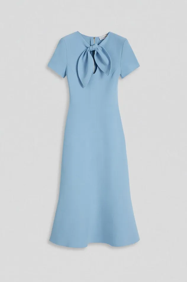 Women Scanlan Theodore Dresses CREPE KNIT CRAVAT DRESS Riviera Women Scanlan Theodore Dresses CREPE KNIT CRAVAT DRESS Riviera