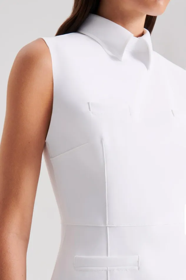 Women Scanlan Theodore Dresses SCUBA PENCIL DRESS White Women Scanlan Theodore Dresses SCUBA PENCIL DRESS White