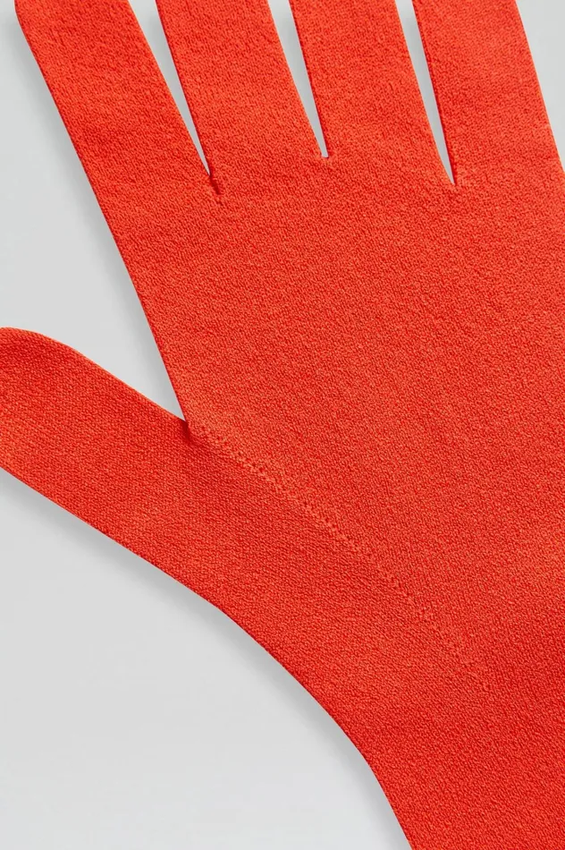 Women Scanlan Theodore Gloves CREPE KNIT GLOVES Crayon Women Scanlan Theodore Gloves CREPE KNIT GLOVES Crayon