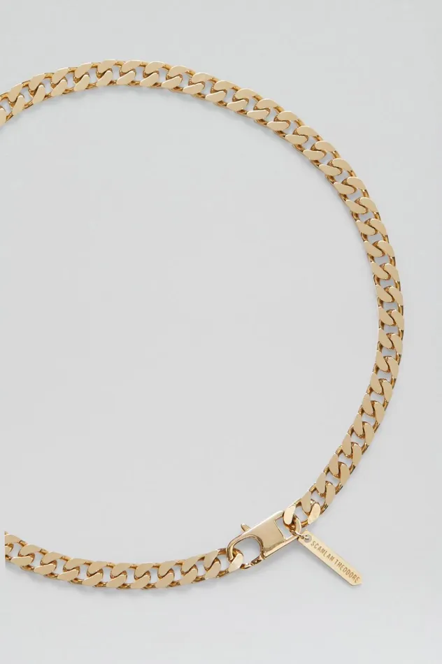 Women Scanlan Theodore Jewelry FLAT CHAIN CHOKER Lightgold Women Scanlan Theodore Jewelry FLAT CHAIN CHOKER Lightgold