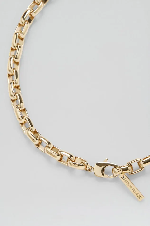 Women Scanlan Theodore Jewelry ROLO CHAIN CHOKER Lightgold Women Scanlan Theodore Jewelry ROLO CHAIN CHOKER Lightgold