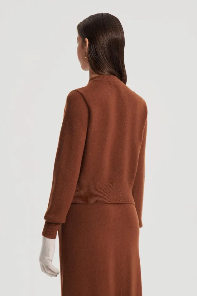 Women Scanlan Theodore Knitwear CASHMERE CARDIGAN Spice Women Scanlan Theodore Knitwear CASHMERE CARDIGAN Spice