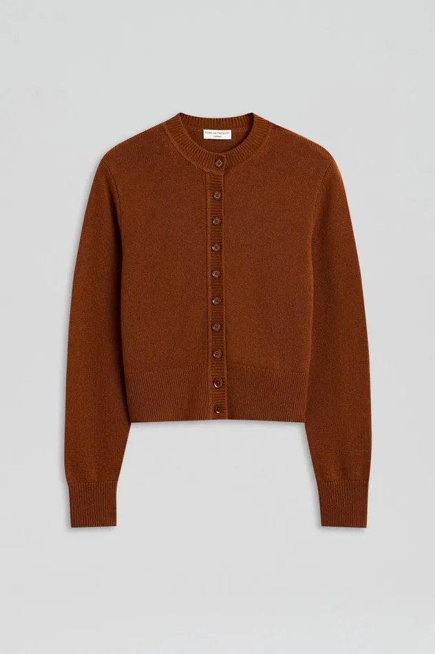 Women Scanlan Theodore Knitwear CASHMERE CARDIGAN Spice Women Scanlan Theodore Knitwear CASHMERE CARDIGAN Spice