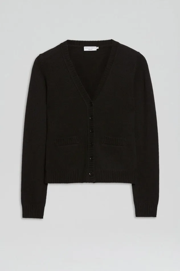 Women Scanlan Theodore Knitwear CASHMERE V Black Women Scanlan Theodore Knitwear CASHMERE V Black