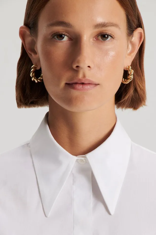 Women Scanlan Theodore Shirts COTTON SHIRT White Women Scanlan Theodore Shirts COTTON SHIRT White