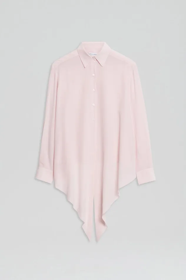 Women Scanlan Theodore Shirts SILK TIE FRONT SHIRT Softpink Women Scanlan Theodore Shirts SILK TIE FRONT SHIRT Softpink