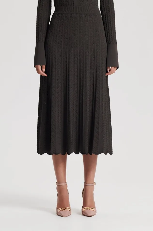 Women Scanlan Theodore Skirts PLEAT LACE SKIRT Jungle Women Scanlan Theodore Skirts PLEAT LACE SKIRT Jungle