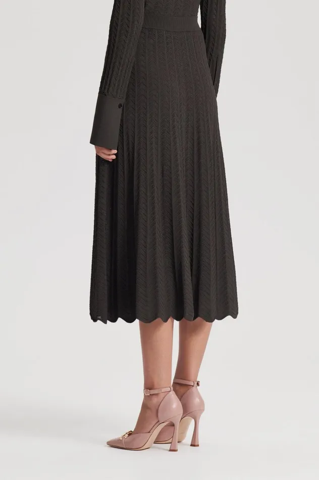 Women Scanlan Theodore Skirts PLEAT LACE SKIRT Jungle Women Scanlan Theodore Skirts PLEAT LACE SKIRT Jungle
