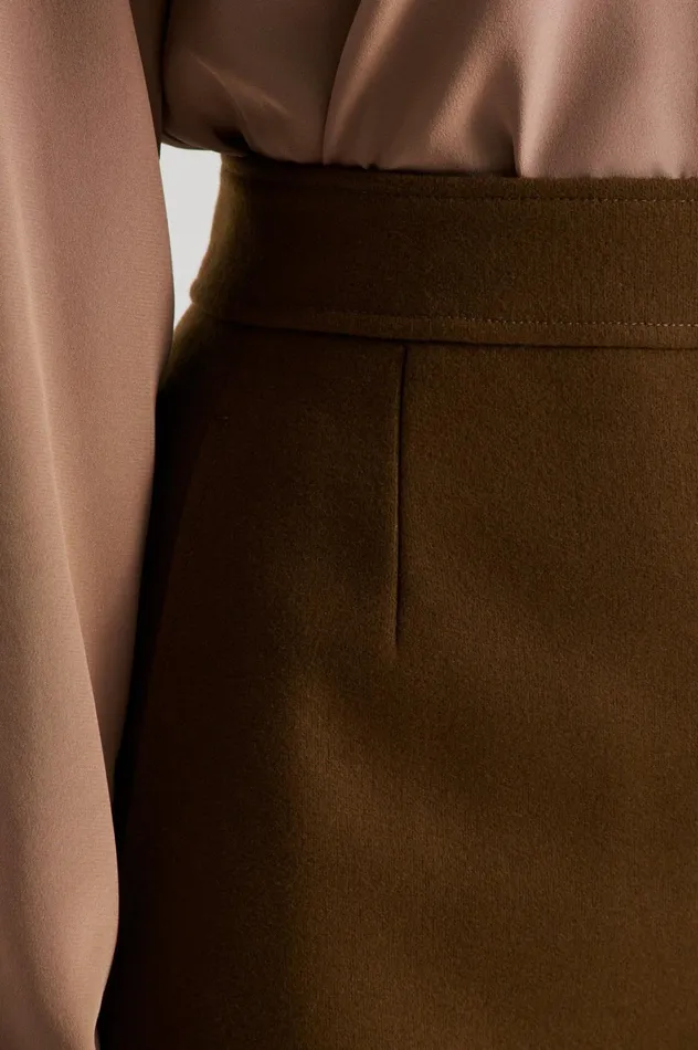 Women Scanlan Theodore Skirts TAILORED MINI SKIRT Khaki Women Scanlan Theodore Skirts TAILORED MINI SKIRT Khaki