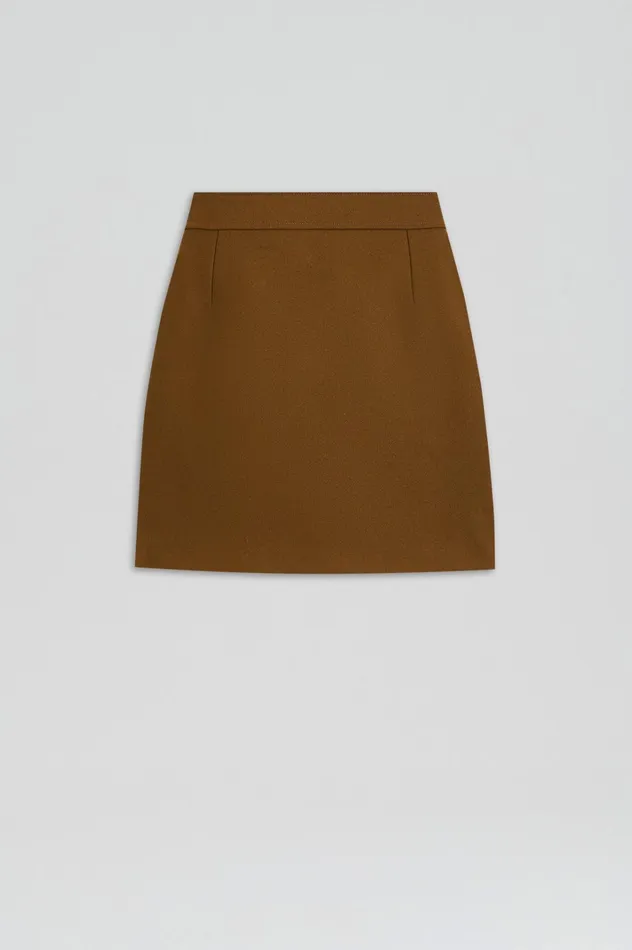 Women Scanlan Theodore Skirts TAILORED MINI SKIRT Khaki Women Scanlan Theodore Skirts TAILORED MINI SKIRT Khaki