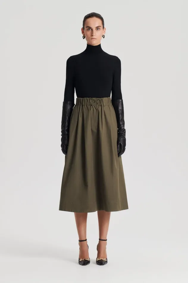 Women Scanlan Theodore Skirts WIDE CARGO SKIRT Jungle