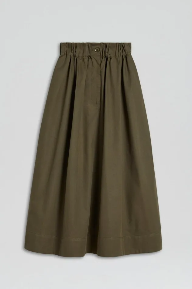 Women Scanlan Theodore Skirts WIDE CARGO SKIRT Jungle Women Scanlan Theodore Skirts WIDE CARGO SKIRT Jungle