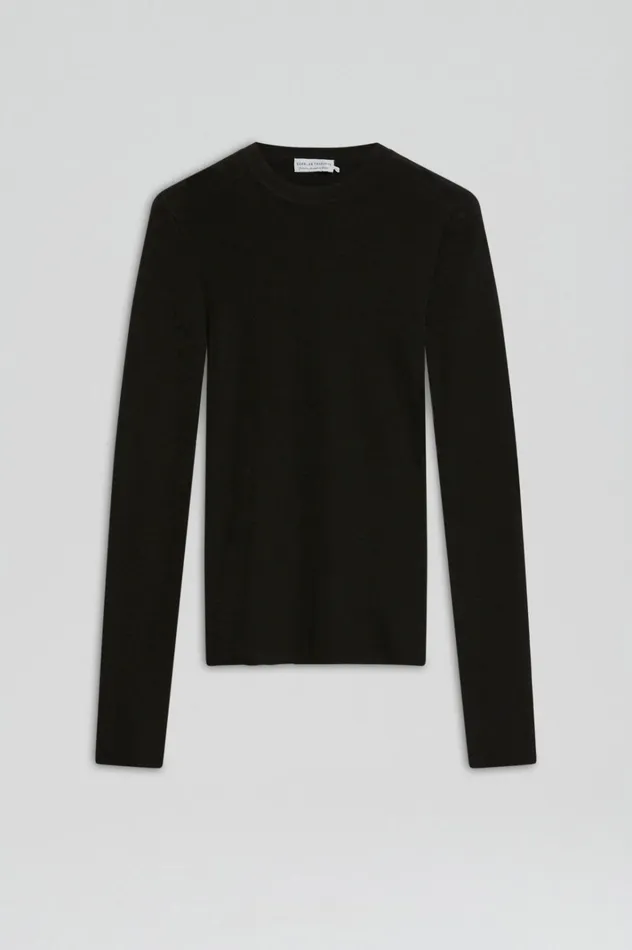 Women Scanlan Theodore Sweaters BABYWOOL CREW SWEATER Black All