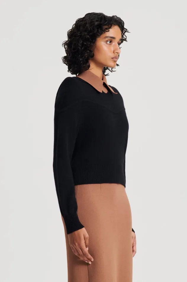Women Scanlan Theodore Sweaters CASHMERE HOODED SWEATER Black Women Scanlan Theodore Sweaters CASHMERE HOODED SWEATER Black