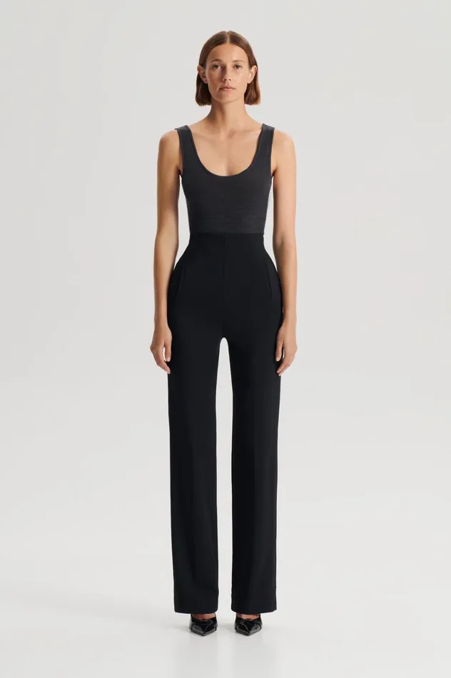 Women Scanlan Theodore Tops BABYWOOL SINGLET Charcoal All