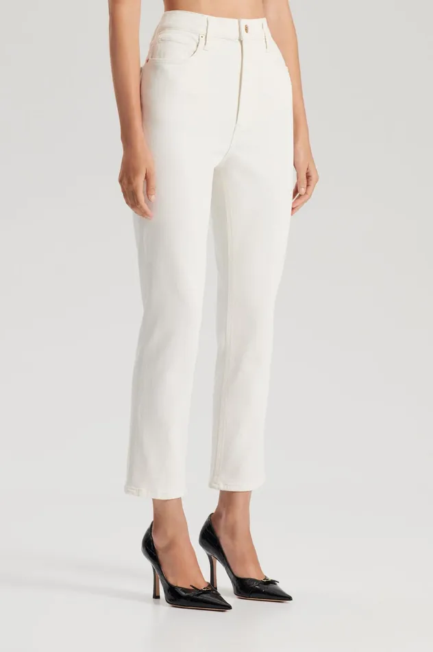 Women Scanlan Theodore Trousers HIGH RISE STRAIGHT CROP JEAN Natural115 Women Scanlan Theodore Trousers HIGH RISE STRAIGHT CROP JEAN Natural115