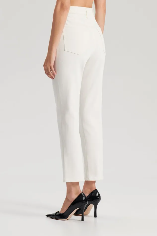 Women Scanlan Theodore Trousers HIGH RISE STRAIGHT CROP JEAN Natural115 Women Scanlan Theodore Trousers HIGH RISE STRAIGHT CROP JEAN Natural115