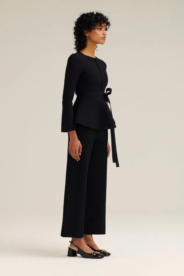 Women Scanlan Theodore Trousers MICRO CREPE CROP TROUSER Black Women Scanlan Theodore Trousers MICRO CREPE CROP TROUSER Black