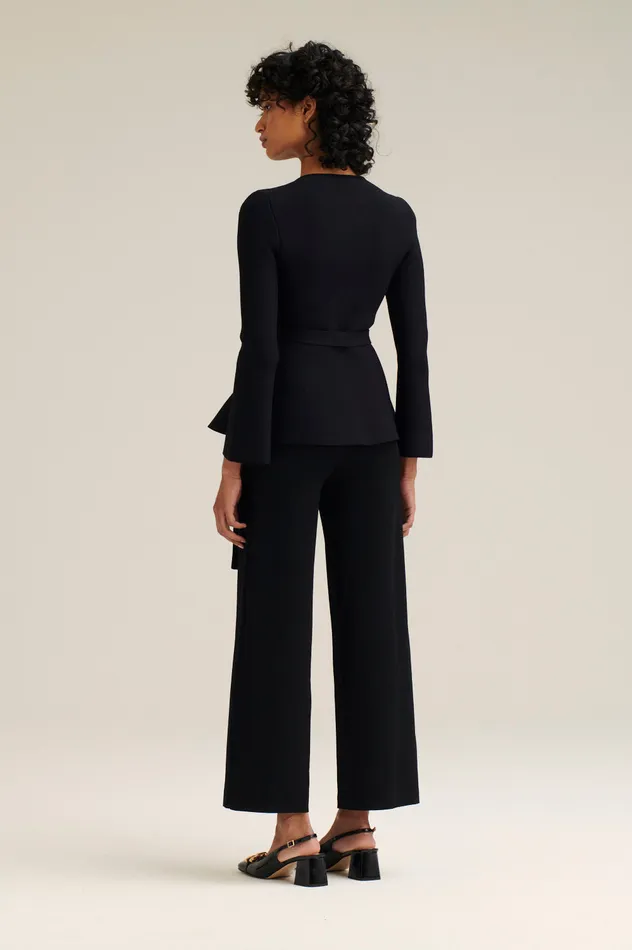 Women Scanlan Theodore Trousers MICRO CREPE CROP TROUSER Black Women Scanlan Theodore Trousers MICRO CREPE CROP TROUSER Black