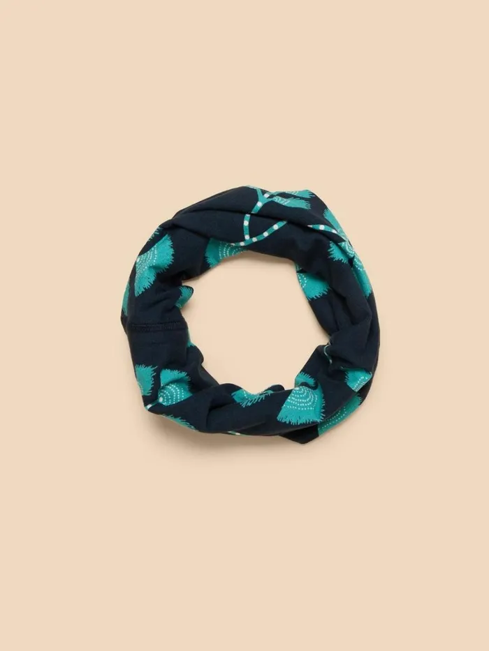 Women SCARVES White Stuff Versatile Cotton Jersey Roll Dark Navy