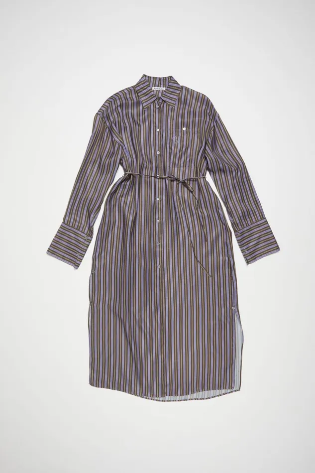 Women Shirt Dress Purpleanthracite Grey Acne Studios Dresses