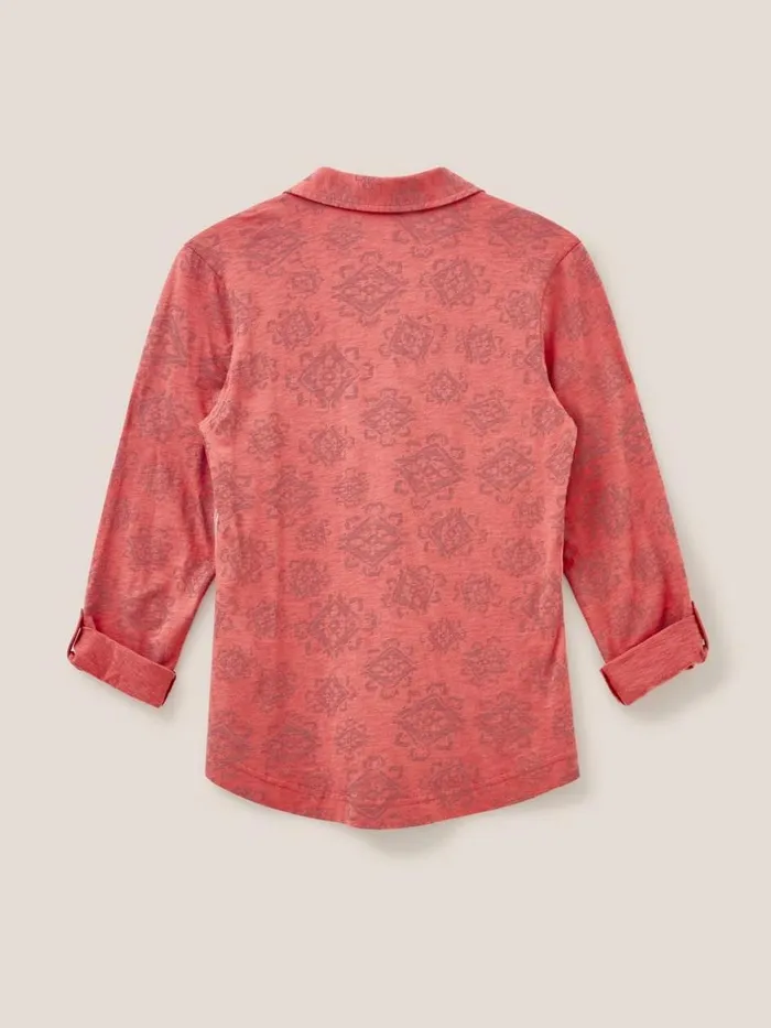Women SHIRTS and BLOUSES White Stuff Annie Cotton Jersey Shirt Pink Print Women SHIRTS and BLOUSES White Stuff Annie Cotton Jersey Shirt Pink Print