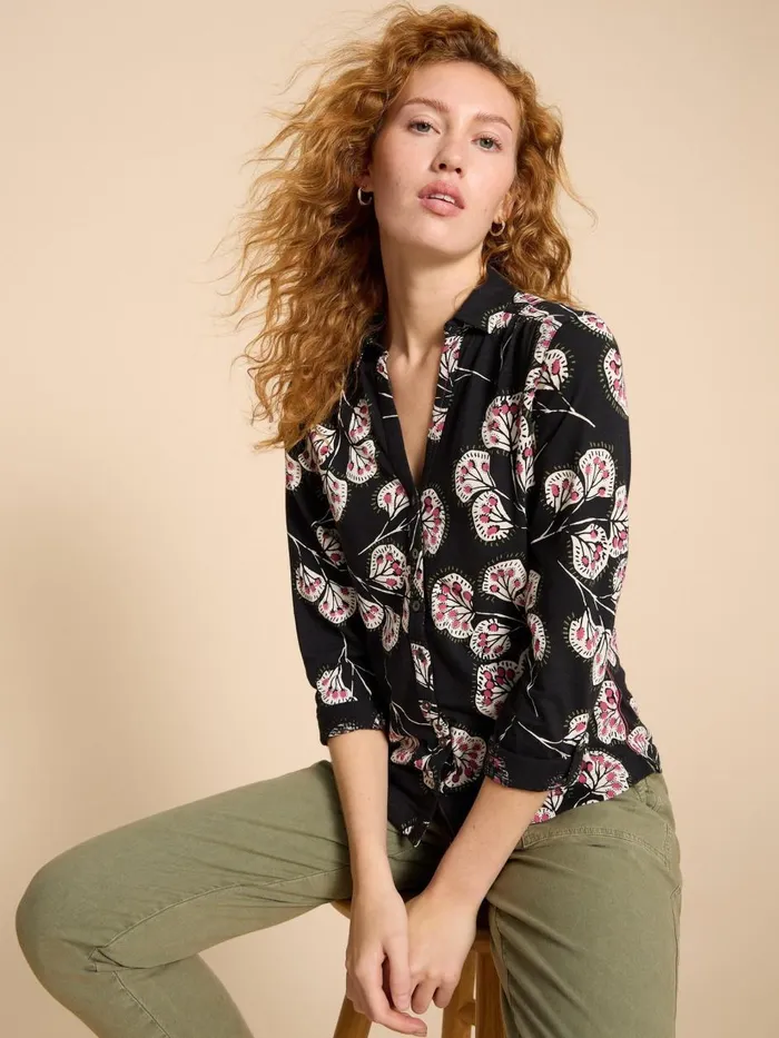 Women SHIRTS and BLOUSES White Stuff ANNIE JERSEY PRINT SHIRT Black Print Women SHIRTS and BLOUSES White Stuff ANNIE JERSEY PRINT SHIRT Black Print