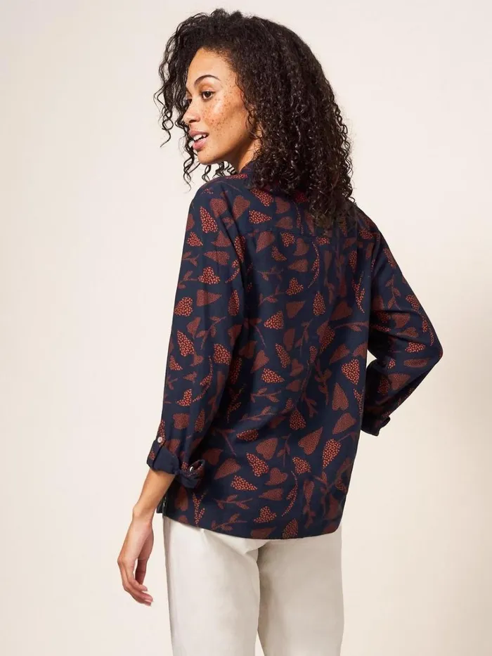 Women SHIRTS and BLOUSES White Stuff Emilia Organic Cotton Classic Fit Shirt Navy Print Women SHIRTS and BLOUSES White Stuff Emilia Organic Cotton Classic Fit Shirt Navy Print