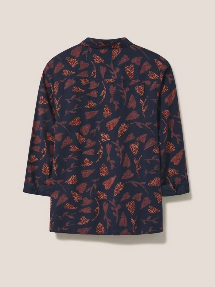 Women SHIRTS and BLOUSES White Stuff Emilia Organic Cotton Classic Fit Shirt Navy Print Women SHIRTS and BLOUSES White Stuff Emilia Organic Cotton Classic Fit Shirt Navy Print