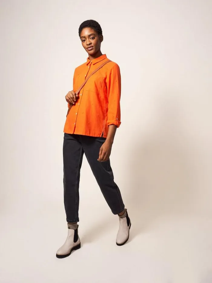 Women SHIRTS and BLOUSES White Stuff Emilia Organic Cotton Long Sleeve Shirt Bright Red Women SHIRTS and BLOUSES White Stuff Emilia Organic Cotton Long Sleeve Shirt Bright Red