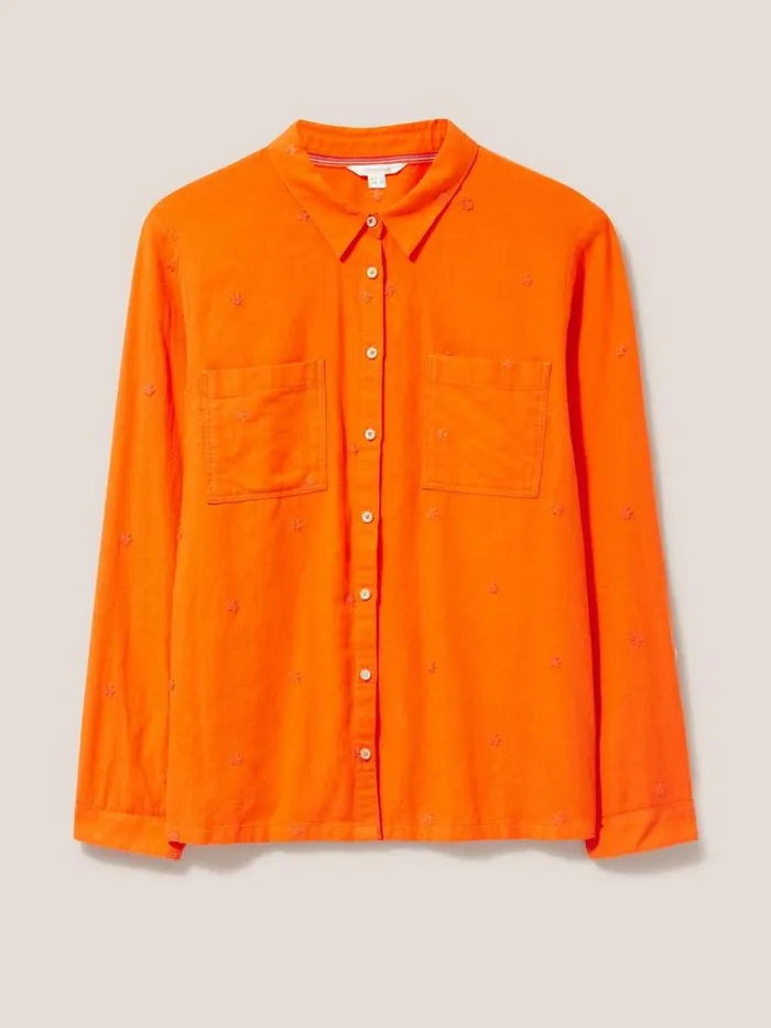 Women SHIRTS and BLOUSES White Stuff Emilia Organic Cotton Long Sleeve Shirt Bright Red Women SHIRTS and BLOUSES White Stuff Emilia Organic Cotton Long Sleeve Shirt Bright Red