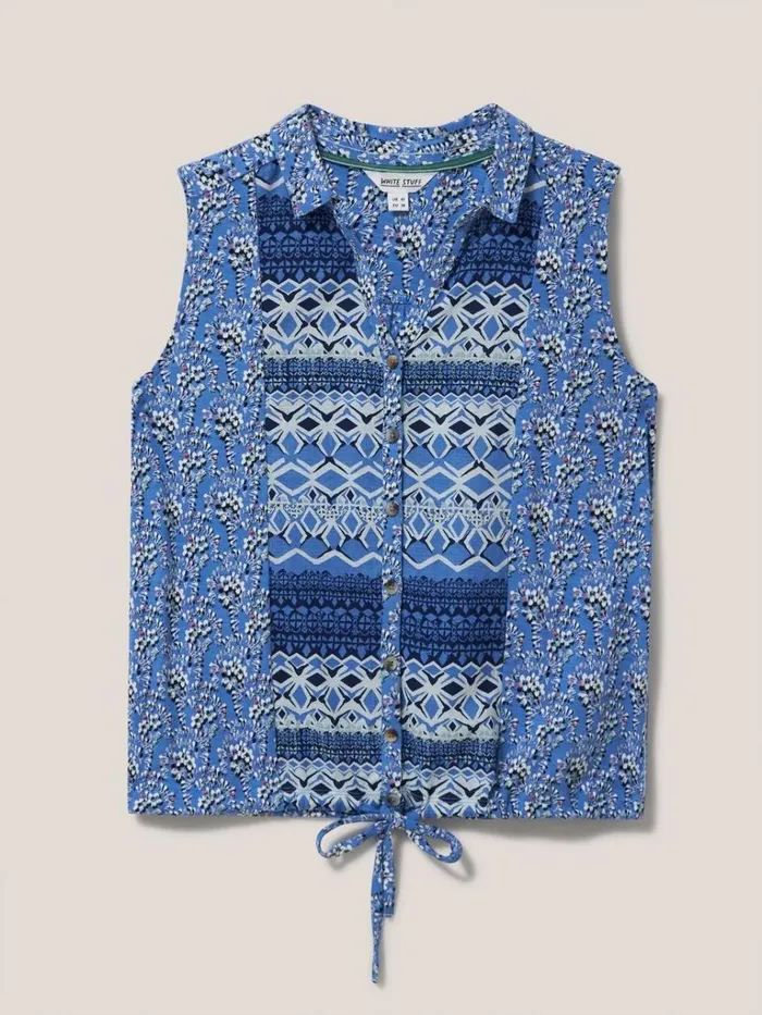 Women SHIRTS and BLOUSES White Stuff FLOWING GRASSES JERSEY SHIRT Blue Print Women SHIRTS and BLOUSES White Stuff FLOWING GRASSES JERSEY SHIRT Blue Print