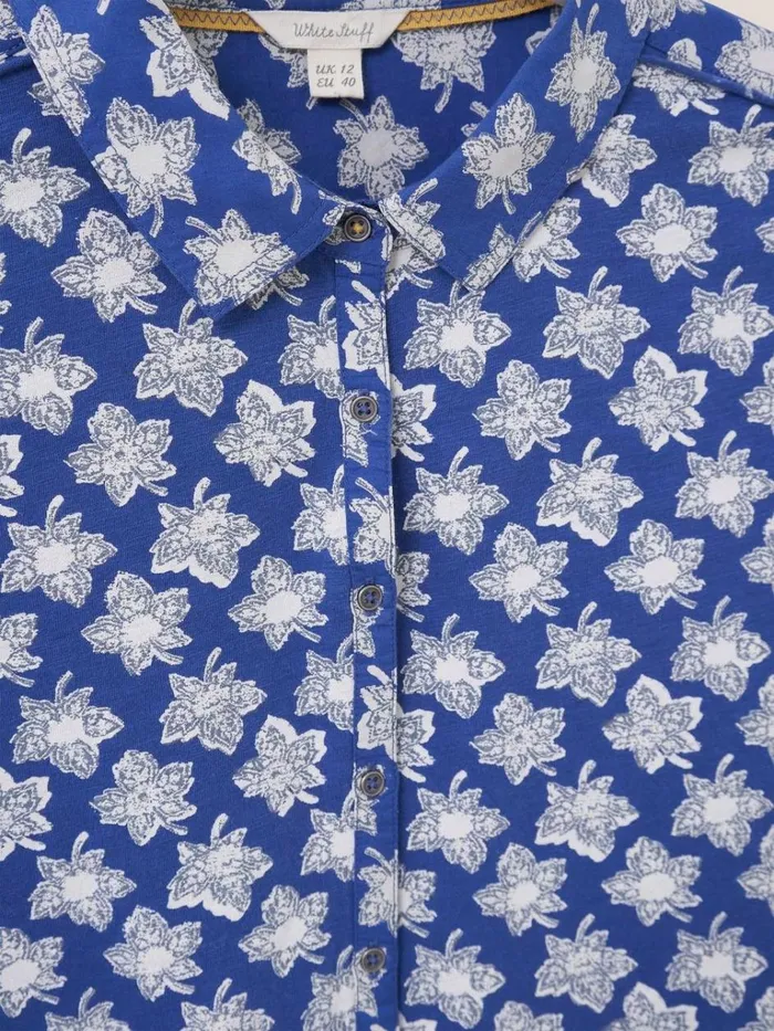 Women SHIRTS and BLOUSES White Stuff Lottie Longline Mix Shirt Blue Print Women SHIRTS and BLOUSES White Stuff Lottie Longline Mix Shirt Blue Print