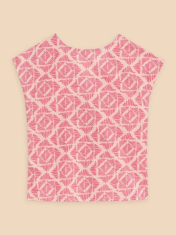 Women SHIRTS and BLOUSES White Stuff Rae Organic Cotton Vest Pink Print Women SHIRTS and BLOUSES White Stuff Rae Organic Cotton Vest Pink Print