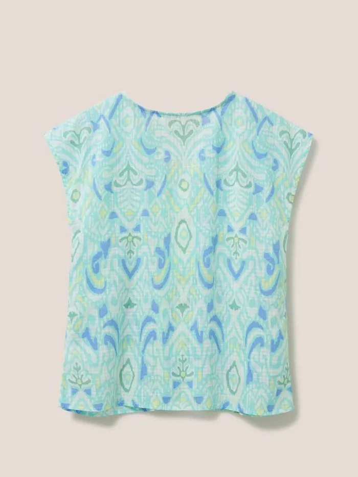 Women SHIRTS and BLOUSES White Stuff Rae Organic Vest Cotton Ivory Print Women SHIRTS and BLOUSES White Stuff Rae Organic Vest Cotton Ivory Print