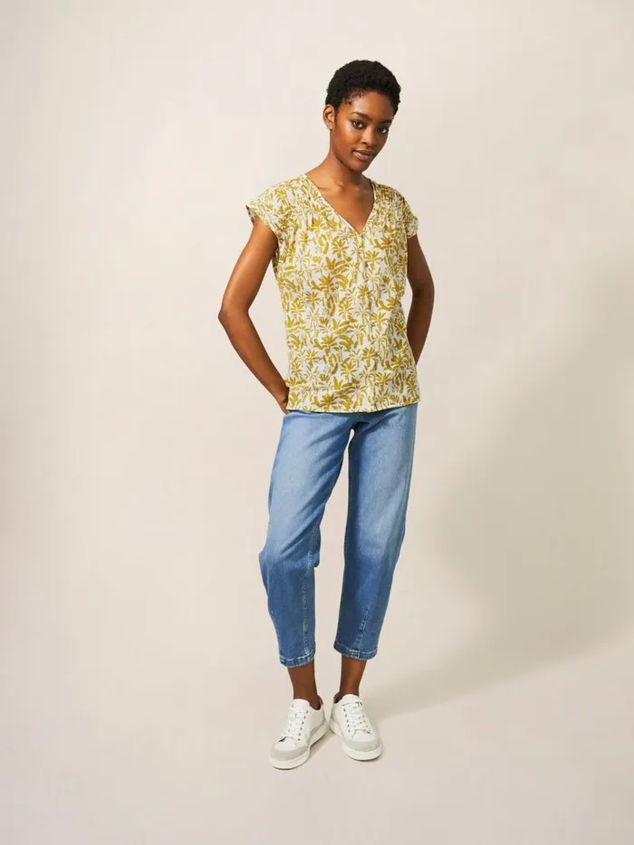 Women SHIRTS and BLOUSES White Stuff Rae Organic Vest Cotton White Multi