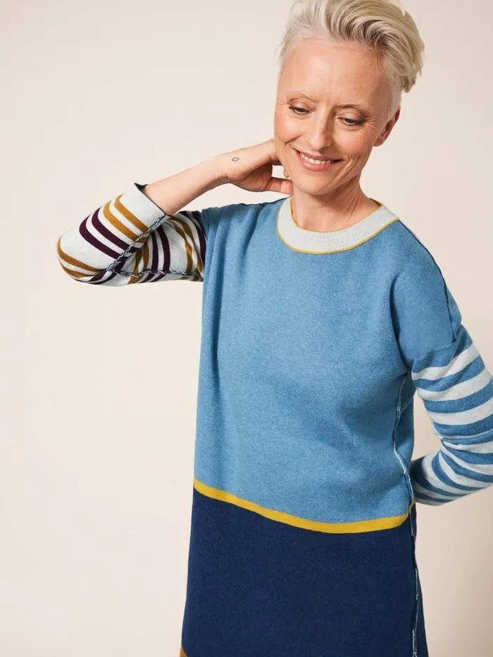 Women SHIRTS and BLOUSES White Stuff Reversible Stripe Tunic Navy Multi Women SHIRTS and BLOUSES White Stuff Reversible Stripe Tunic Navy Multi