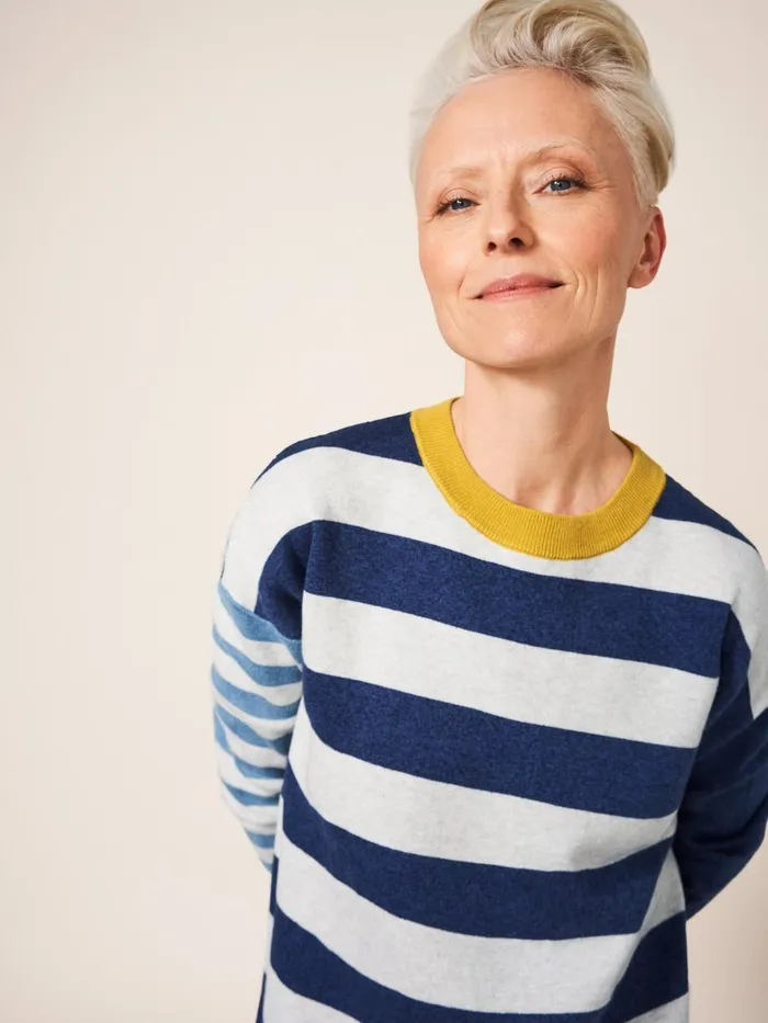 Women SHIRTS and BLOUSES White Stuff Reversible Stripe Tunic Navy Multi Women SHIRTS and BLOUSES White Stuff Reversible Stripe Tunic Navy Multi