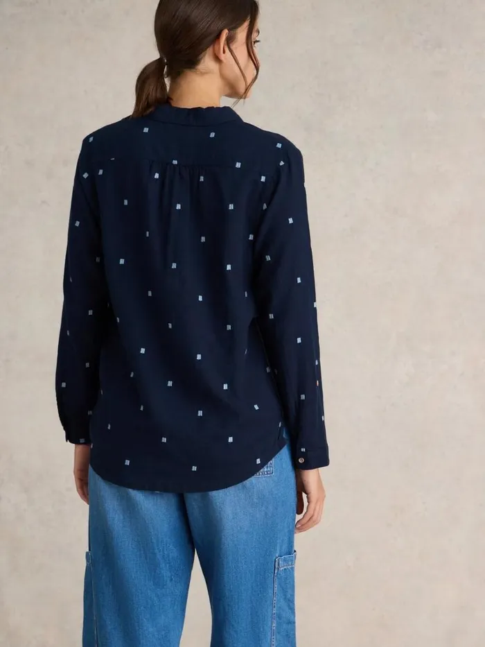 Women SHIRTS and BLOUSES White Stuff Sophie Organic Cotton Shirt Dark Navy Women SHIRTS and BLOUSES White Stuff Sophie Organic Cotton Shirt Dark Navy
