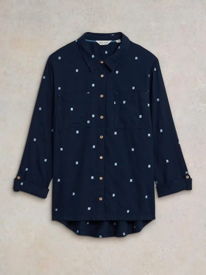 Women SHIRTS and BLOUSES White Stuff Sophie Organic Cotton Shirt Dark Navy Women SHIRTS and BLOUSES White Stuff Sophie Organic Cotton Shirt Dark Navy