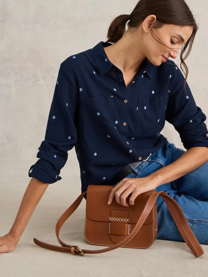 Women SHIRTS and BLOUSES White Stuff Sophie Organic Cotton Shirt Dark Navy Women SHIRTS and BLOUSES White Stuff Sophie Organic Cotton Shirt Dark Navy