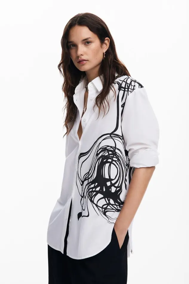 Women Shirts And Blouses Desigual Oversized Shirt M Christian Lacroix