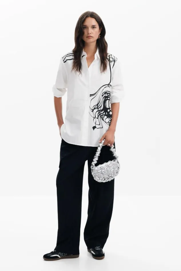 Women Shirts And Blouses Desigual Oversized Shirt M Christian Lacroix