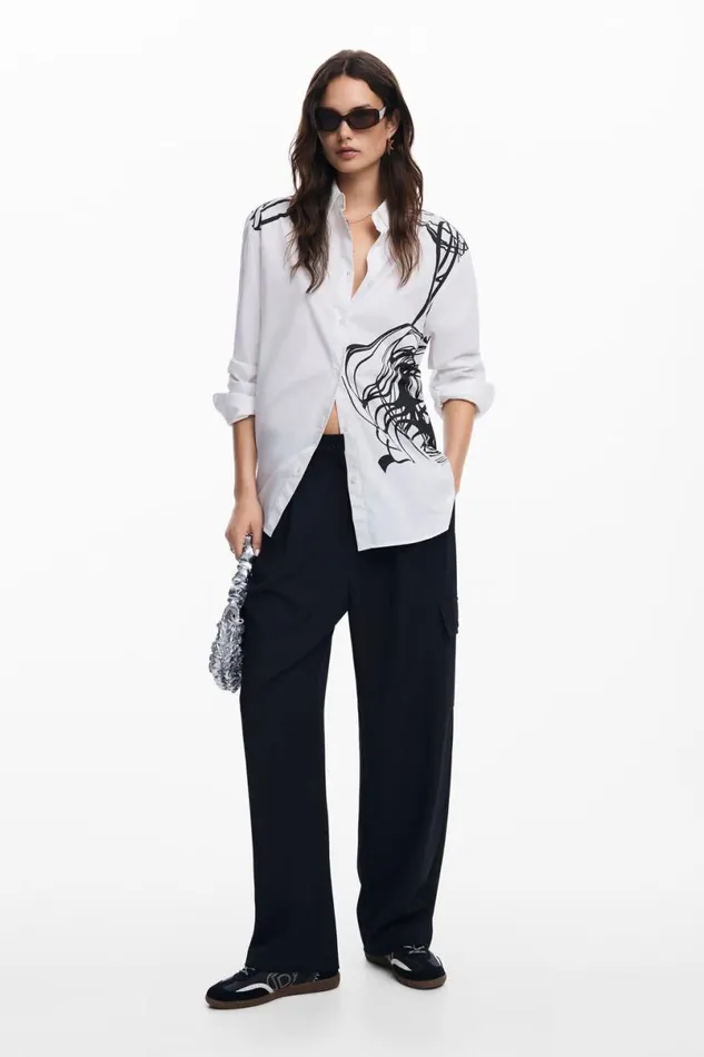 Women Shirts And Blouses Desigual Oversized Shirt M Christian Lacroix